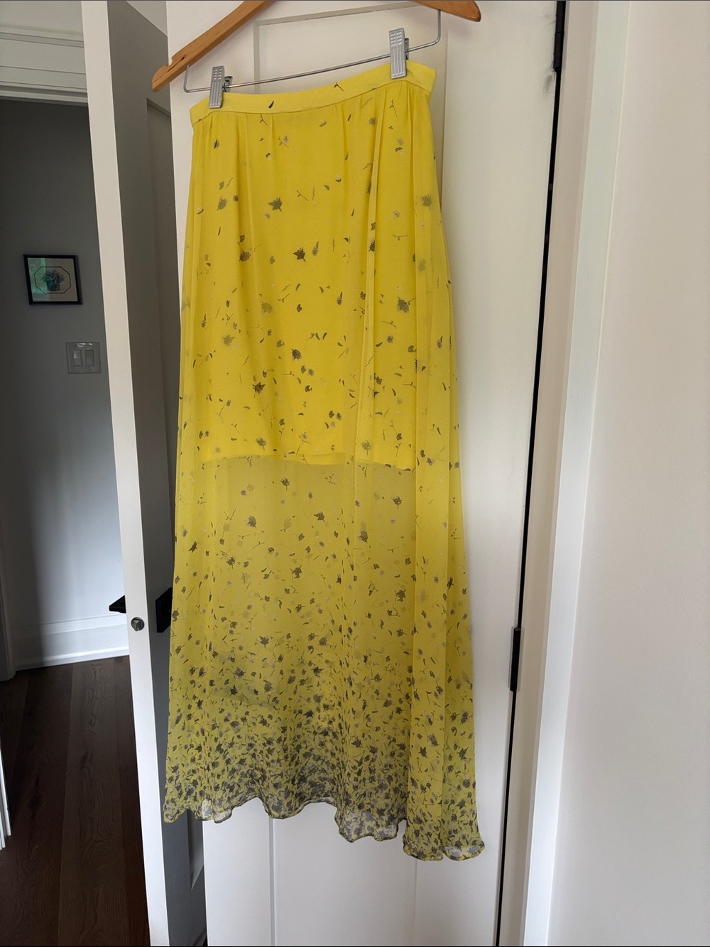 Opening Ceremony Yellow Floral High-Low Maxi Skirt